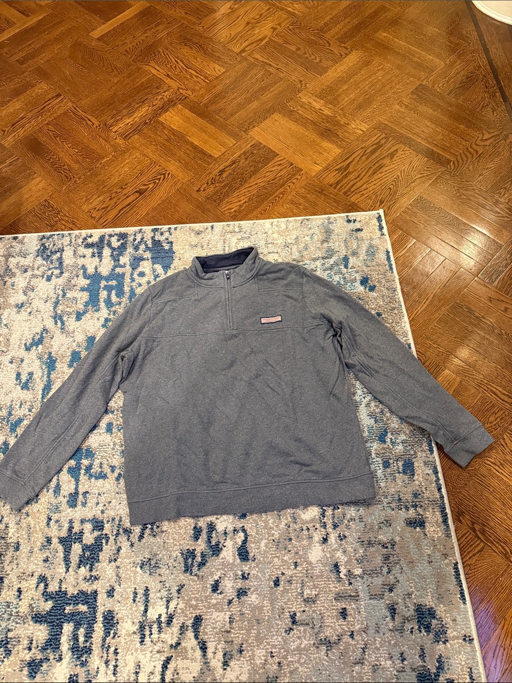 Vineyard Vines Men’s Gray Zip-Neck Shep Shirt